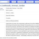 Stagiaire en moyens de subsistance durables – UNRWA
