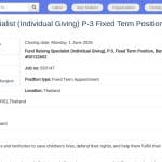 Responsable Fundraising (Dons Individuels) – UNICEF Bangkok