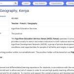 Professeur de Français et Géographie – Secondaire, Mombasa
