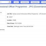 JPO Coréen – Gouvernance et Relations avec les États membres (Rome)
