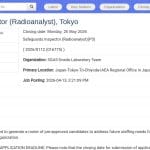 Inspecteur des Garanties (Radioanalyste) – Tokyo