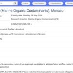 Chercheur en contaminants organiques marins (Monaco)