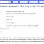 Développeur Web – Plateforme IHIP, OMS Inde