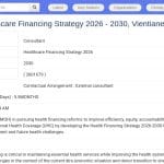 Consultant en Stratégie de Financement de la Santé (2026-2030) – Laos