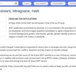 Assistant(e) Sécurité et Accès Humanitaire – Miragoâne