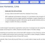 Assistant RH – Programme Alimentaire Mondial (Lima)