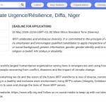 Chargé de Programme Urgence et Résilience – Diffa