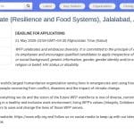 Chargé de Programme Résilience et Systèmes Alimentaires
