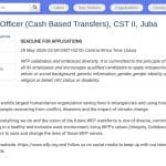 Responsable des transferts monétaires (CBT) – PAM Soudan du Sud