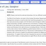 Stagiaire national – État de droit – Sarajevo/Tuzla
