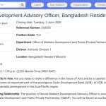 Senior Advisor – Marchés et PPP, Bangladesh