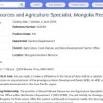 Spécialiste principal en ressources naturelles et agriculture