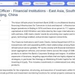 Senior Investment Officer – Institutions financières – Asie