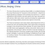Senior Investment Officer – Secteur financier – Pékin