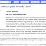 Assistant Service Supporters (MSF Irlande) – Dublin