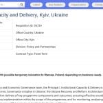 Principal – Capacités Institutionnelles et Mise en Œuvre – Ukraine