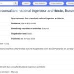Consultant national ingénieur architecte – PNUD Burundi