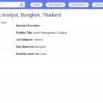 Analyste en Gestion d&rsquo;Actifs – Bangkok
