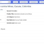 Assistant en Action contre les Mines – Cúcuta, Colombie