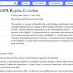Responsable Transport – Mission ONU, Bogota