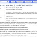 Assistant(e) Administratif(ve) – OHCHR Pemba, Mozambique