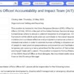 Chargé des Affaires Humanitaires – Liaison AIT, Port-au-Prince