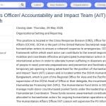 Chargé des Affaires Humanitaires – Liaison AIT, Cox&rsquo;s Bazar