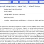 Stagiaire en Recherche et Communication – ONU