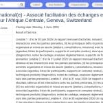 Consultant International – Facilitation des échanges et investissements