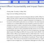 Gestionnaire de l&rsquo;information – Équipe redevabilité et impact, OCHA