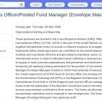 Chargé des Affaires Humanitaires et Gestionnaire de Fonds Mutualisés