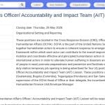 Chargé des Affaires Humanitaires – Liaison AIT
