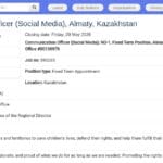 Chargé(e) de Communication Réseaux Sociaux – UNICEF Almaty