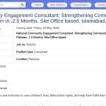 Consultant national en engagement communautaire – UNICEF Pakistan