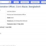 Responsable Finance et Administration – Cox&rsquo;s Bazar