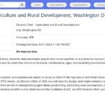 Chef de Division – Agriculture et Développement Rural