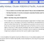 Conseiller Sénior Qualité des Programmes – ASEAN & Pacifique