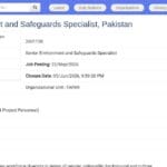 Spécialiste Senior Environnement et Sauvegardes – Pakistan