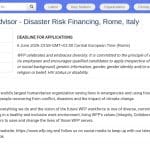 Conseiller technique senior en financement des risques de catastrophe