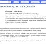 Chargé(e) de Suivi et Évaluation (Monitoring) – SC-6, Kyiv, Ukraine