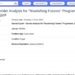 Expert·e Genre – Analyse Genre pour Programme Nutrition