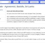 Chargé·e de Programme Agronome – WFP Badulla