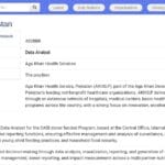Data Analyst – Nutrition & M&E – Aga Khan Health Service Pakistan