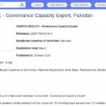 Expert en Gouvernance – Consultant National, Pakistan