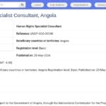 Consultant spécialiste des droits humains – Angola