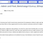 Assistant(e) Logistique et Gestion de Flotte – Benishangul-Gumuz