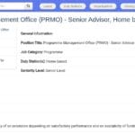 Conseiller principal en gestion de programmes et fonds