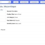 Senior Driver – Transport et Support Logistique – Mozambique