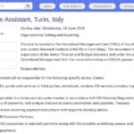 Assistant Budget et Finances – UNICRI Turin