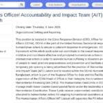 Responsable des Affaires Humanitaires – Liaison AIT, Cox&rsquo;s Bazar